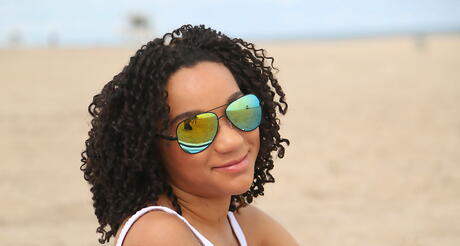 Superb ebony dark hair amateur Pixie Minx in boy-girl action 